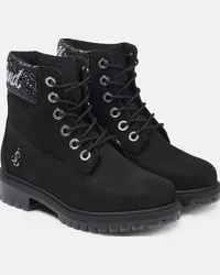 Jimmy Choo x Timberland - Stivali con cristalli Swarovski Nero