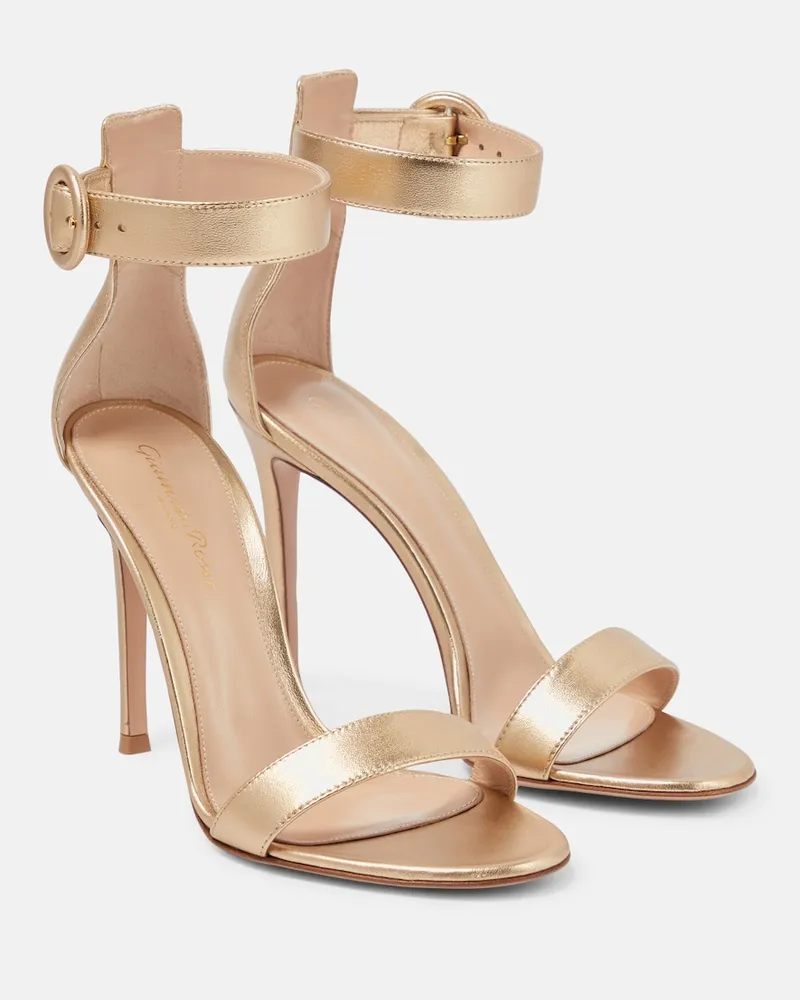 Gianvito Rossi Sandali Portofino 105 in pelle Oro
