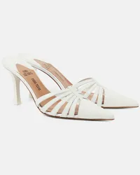 Paris Texas Mules Nadia 85 in pelle Bianco