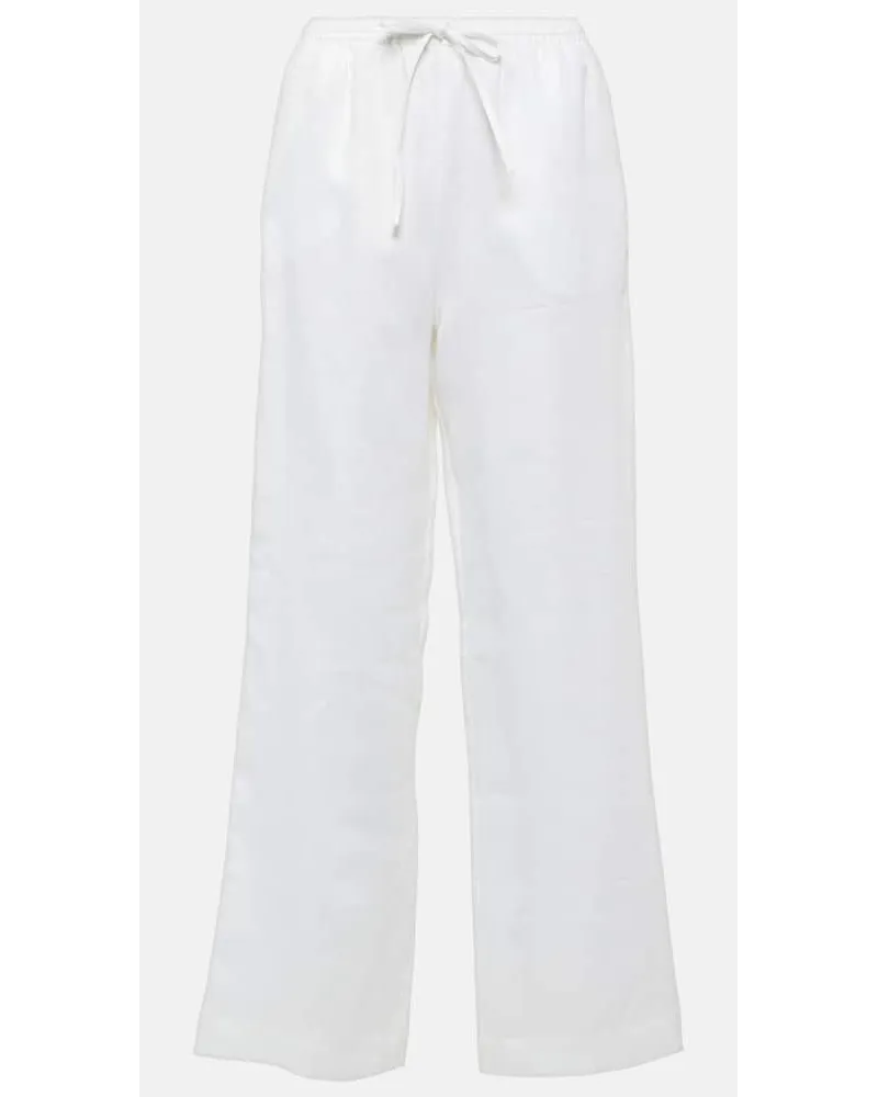 ASCENO Pantaloni Aurelia in lino Bianco