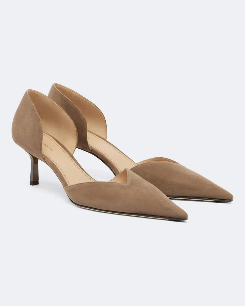 Victoria Beckham Pumps Victoria Angle D'Orsay in suede Marrone
