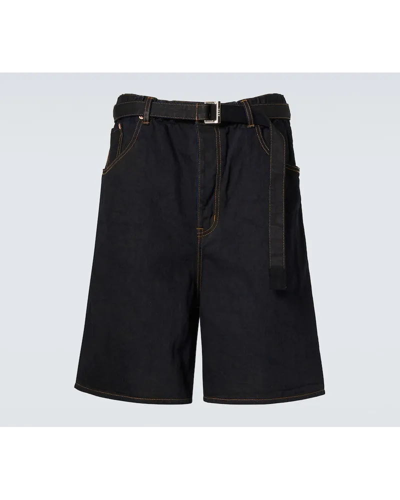 Sacai Bermuda di jeans Blu