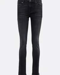 7 for all mankind Jeans skinny Pyper cropped a vita media Nero