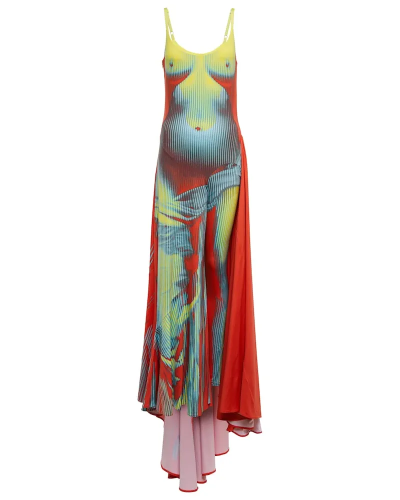 Y/PROJECT x Jean Paul Gaultier - Abito lungo Body Morph Multicolore
