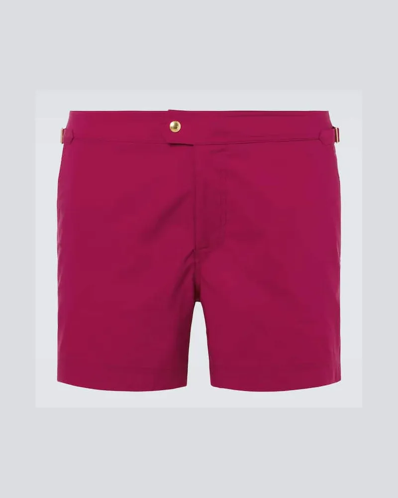 Tom Ford Costume da bagno in popeline tecnico Rosso