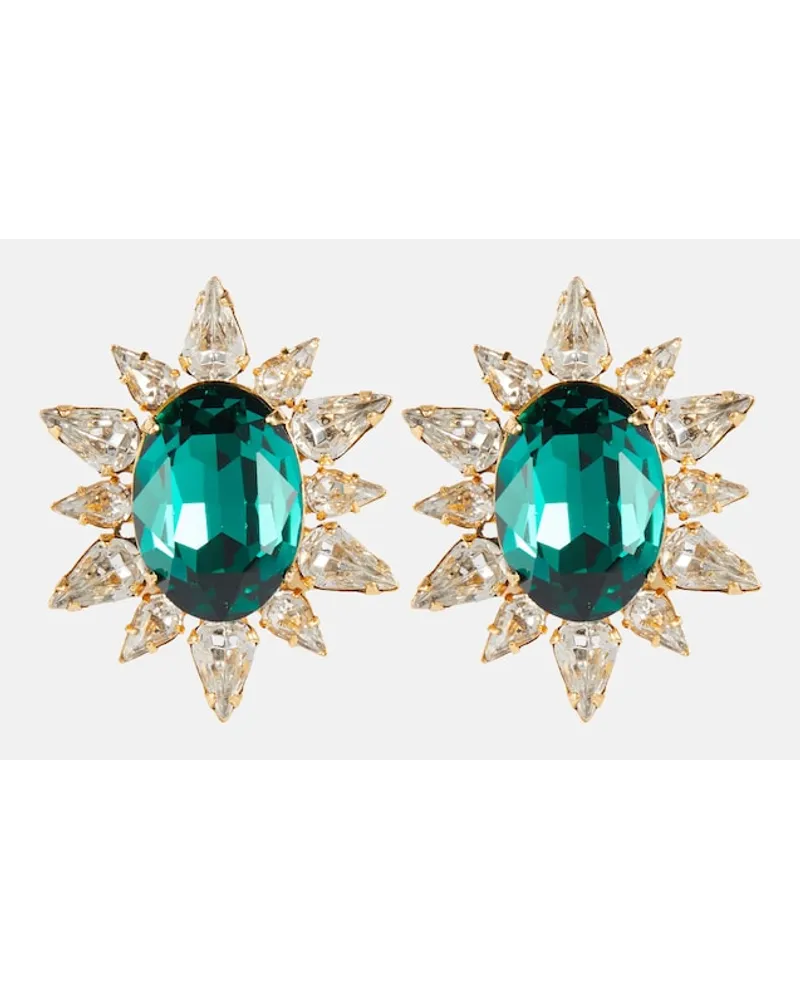Jennifer Behr Orecchini Gemma con cristalli Verde