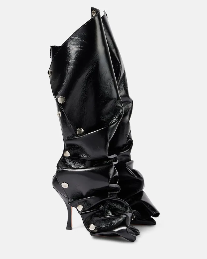 Y/PROJECT Stivali Snap 100 in pelle Nero