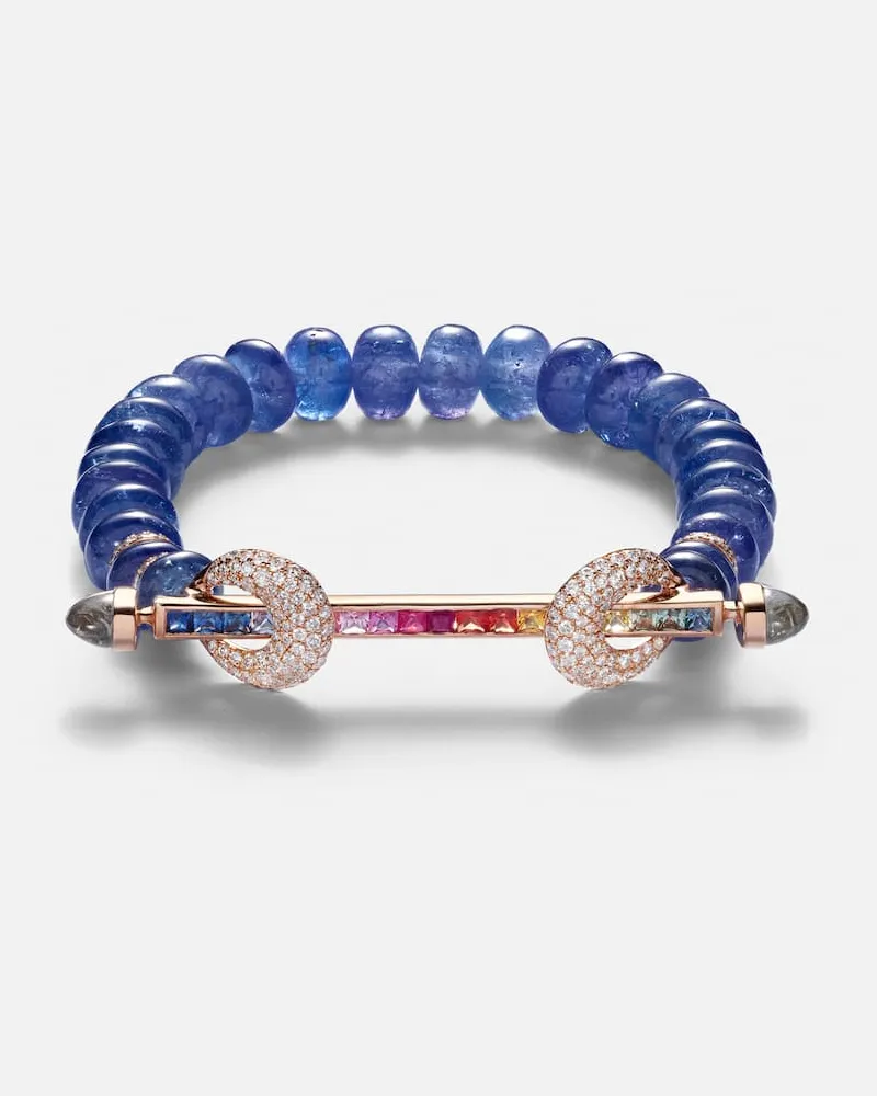 Ananya Bracciale Chakra in oro rosa 18kt con pietre preziose e diamanti Oro