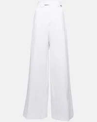 VETEMENTS Pantaloni in cotone a vita alta Bianco