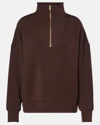 Varley Pullover Hawley con zip Marrone