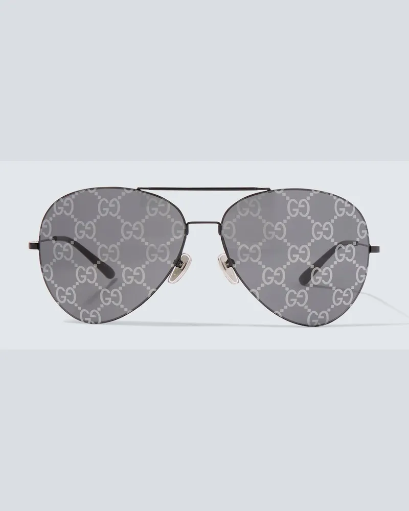 Gucci Occhiali da sole aviator GG Nero