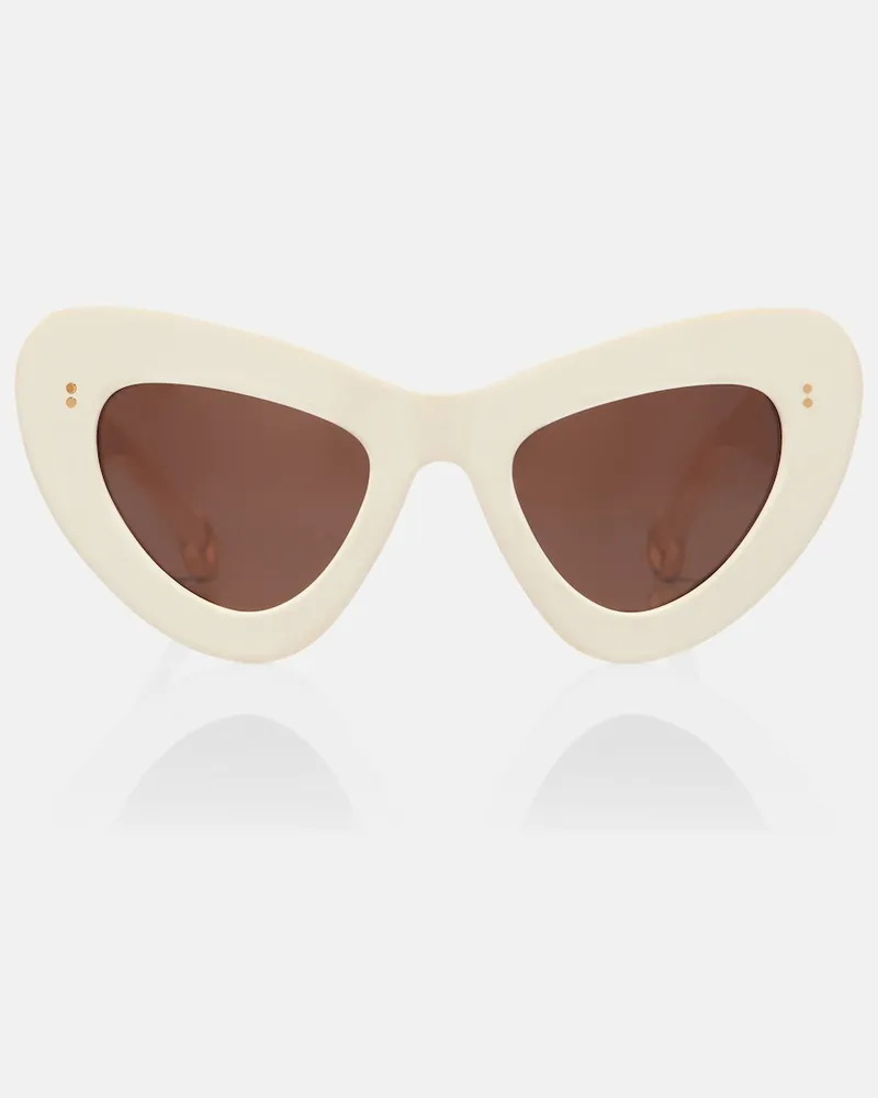 J.W.Anderson Occhiali da sole cat-eye a farfalla Bianco