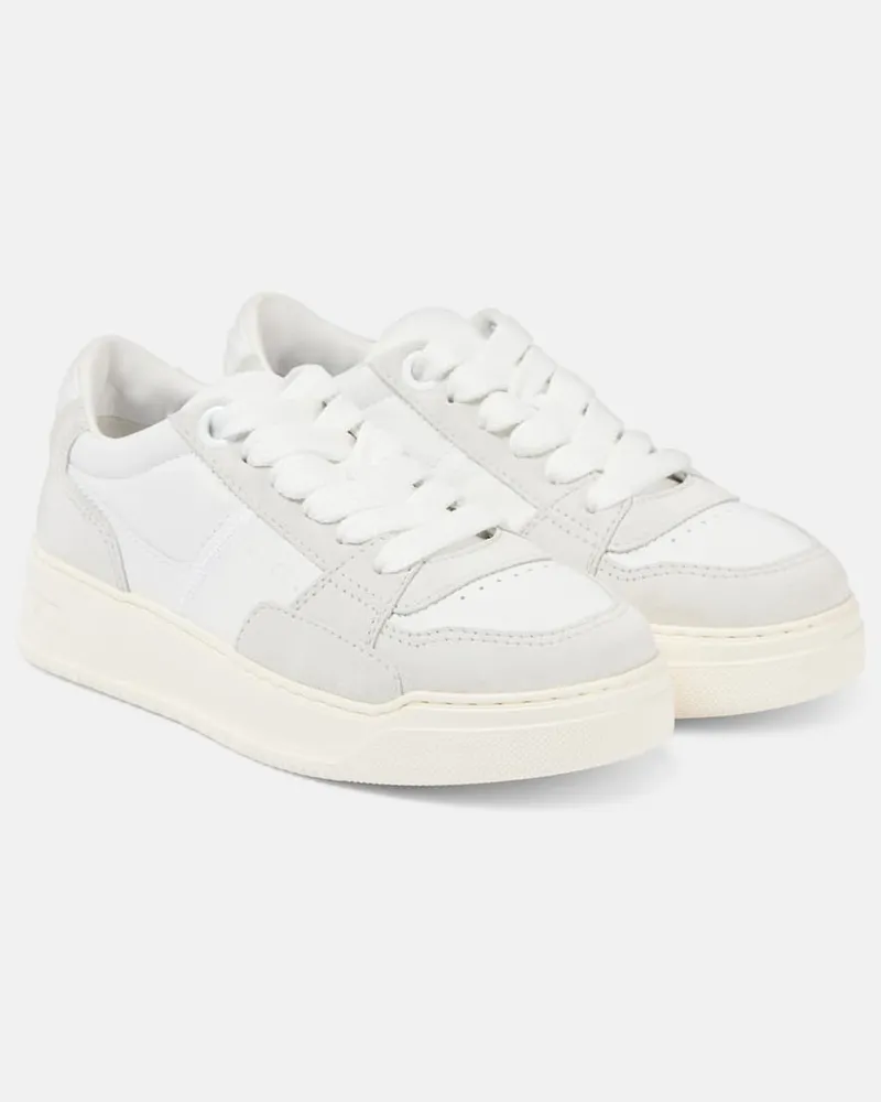 Hogan Sneakers H667 in pelle e suede Bianco