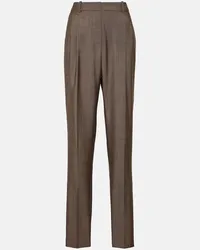 Joseph Pantaloni Turnchapel in lana e mohair Marrone