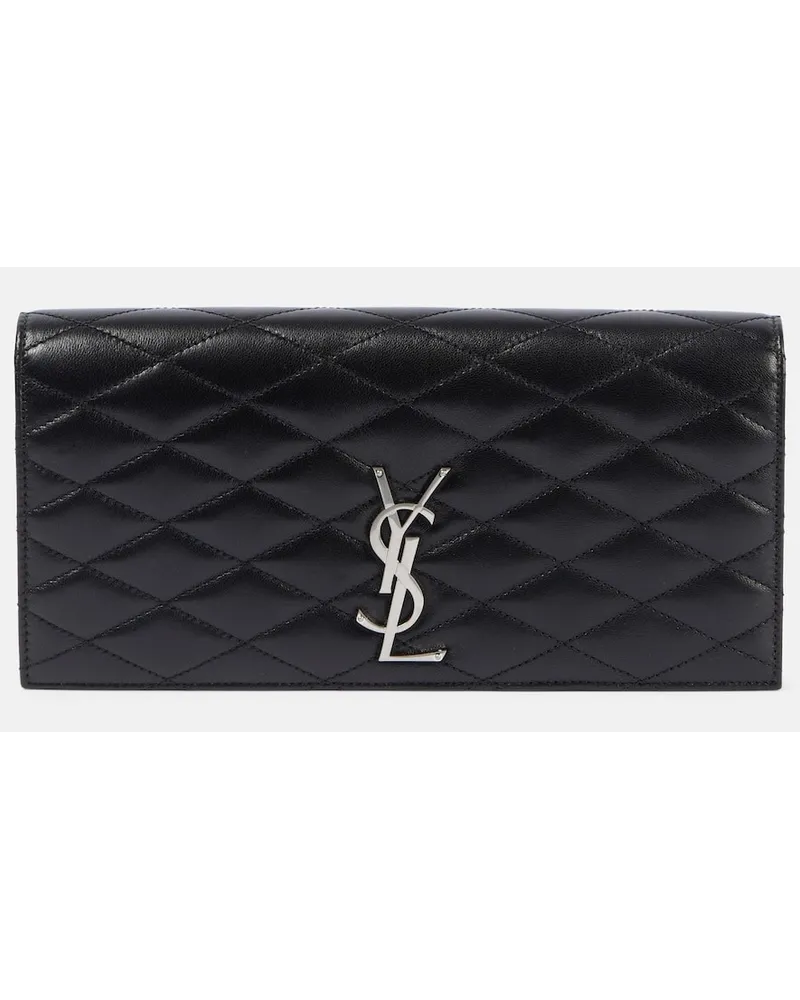 Saint Laurent Clutch Kate in pelle matelassé Nero