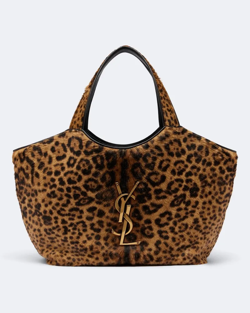 Saint Laurent Shopper Icare in cavallino Marrone