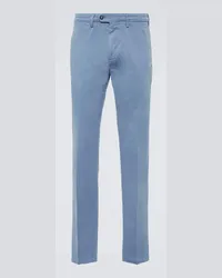 Canali Pantaloni chino in twill di cotone Blu