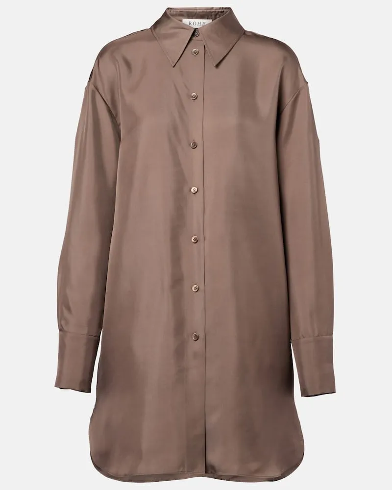 Róhe RÃ³he Camicia in seta Marrone
