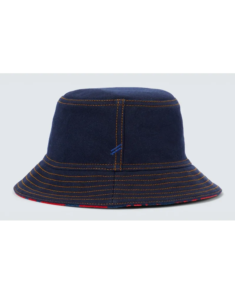 Burberry Cappello da pescatore in denim Blu