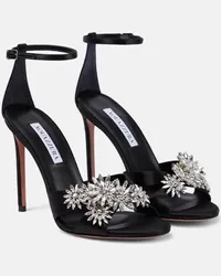 Aquazzura Sandali Crystal Margarita con cristalli Nero