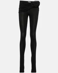 Magda Butrym Leggings in jersey con applicazione Nero