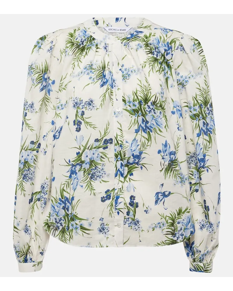 Veronica Beard Camicia Ashlynn in cotone con stampa Bianco
