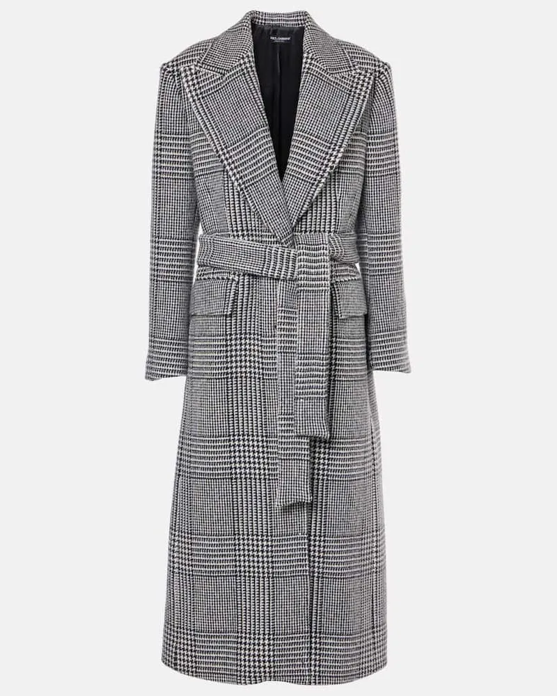 Dolce & Gabbana Cappotto in misto lana pied-de-poule Multicolore