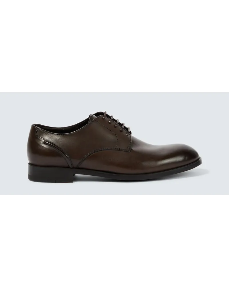 Ermenegildo Zegna Stringate Siena Flex in pelle Marrone