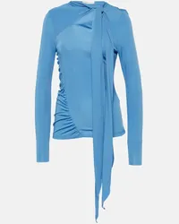 Victoria Beckham Top con laccetti Blu