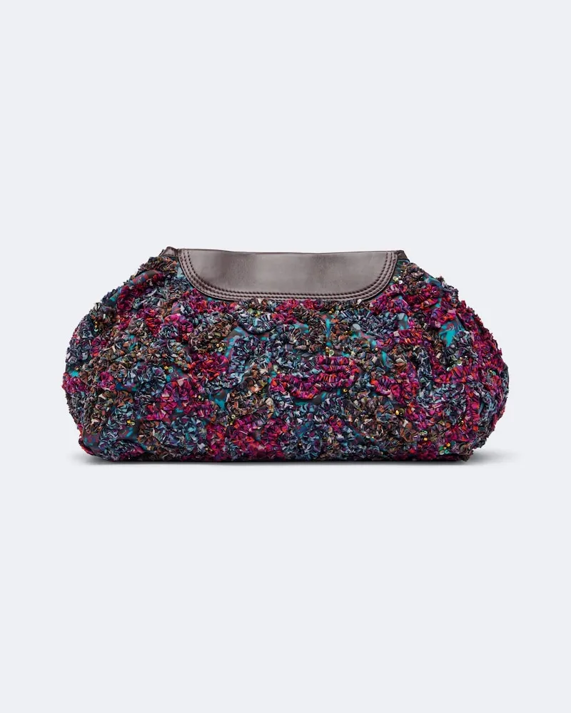 Dries van Noten Clutch Small con pelle Multicolore