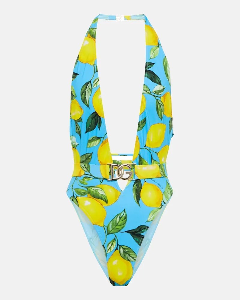 Dolce & Gabbana Costume intero con scollo allâamericana Multicolore