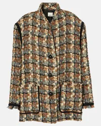 Isabel Marant Cappotto Elanore in tweed in misto lana Multicolore