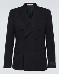 Valentino Garavani Blazer doppiopetto in lana Blu