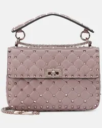 Valentino Garavani Borsa Rockstud Spike Medium in pelle Rosa