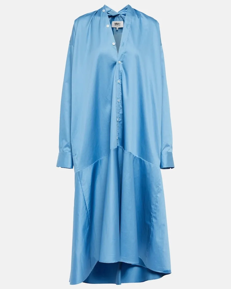 Maison Margiela Abito midi in cotone Blu