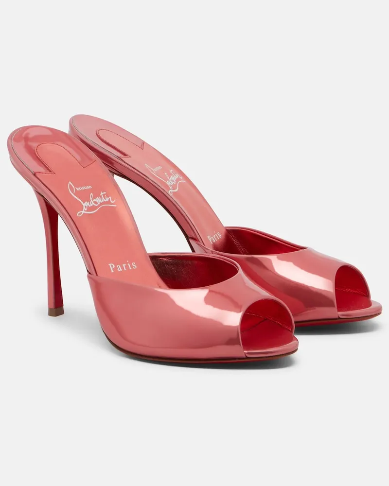 Christian Louboutin Mules Me Dolly in pelle metallizzata Rosa