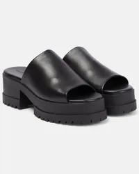 Robert Clergerie Mules Wiam in pelle con plateau Nero