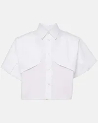 Maison Margiela Camicia cropped in cotone Bianco