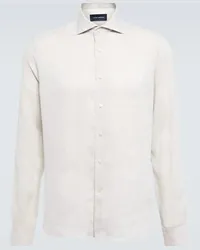 Thom Sweeney Camicia in lino Beige