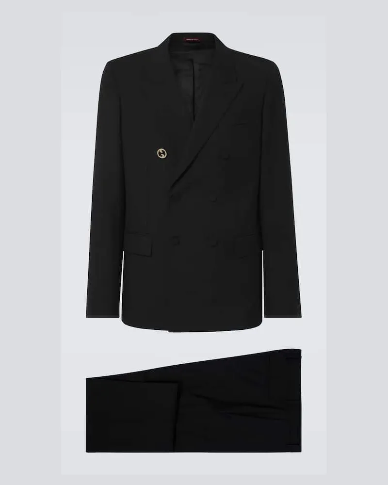 Gucci Abito Interlocking G in lana Nero