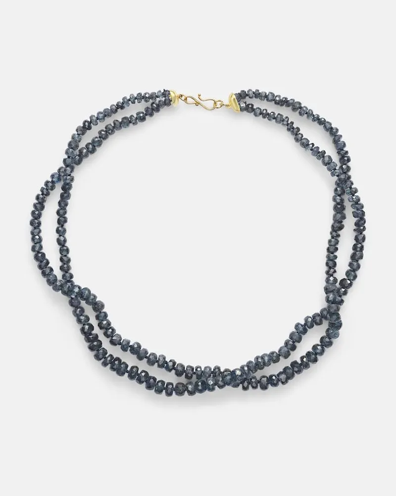 Ileana Makri Collana con perline e cianiti Blu