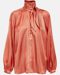 Max Mara Blusa Albenga in seta Rosa