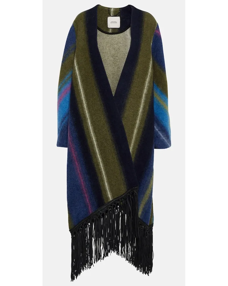 Dorothee Schumacher Cappotto in misto lana a righe Multicolore