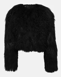 Alaïa Alaïa Giacca cropped in shearling Nero