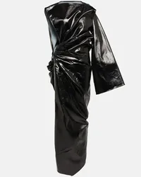 Rick Owens Abito lungo asimmetrico di jeans Nero