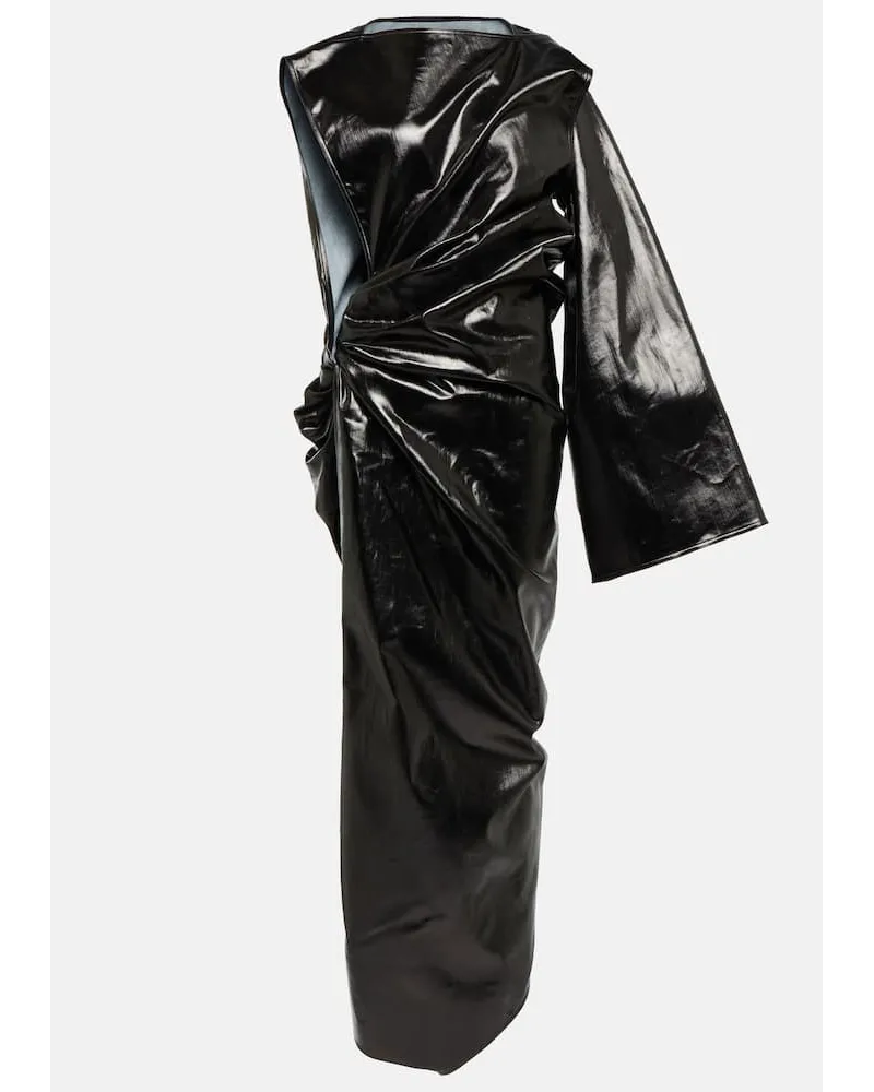 Rick Owens Abito lungo asimmetrico di jeans Nero