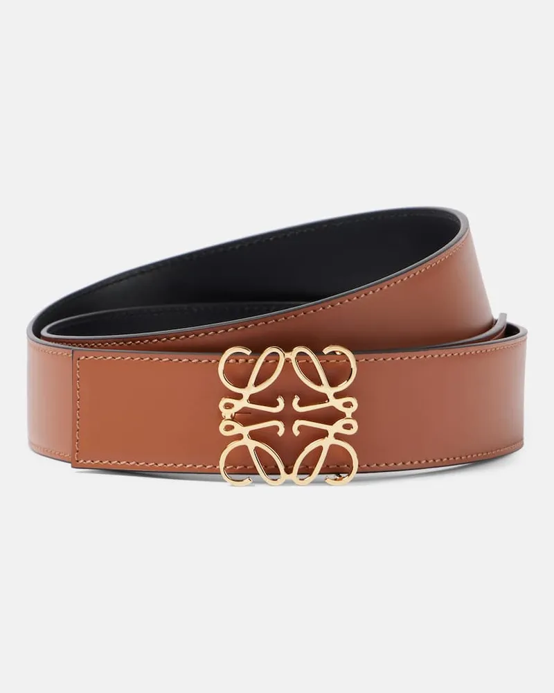 Loewe Cintura reversibile Anagram in pelle Multicolore