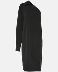 SPORTMAX Abito midi Zurca in georgette di seta Nero