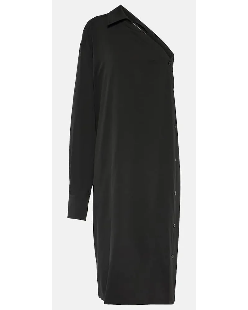 SPORTMAX Abito midi Zurca in georgette di seta Nero