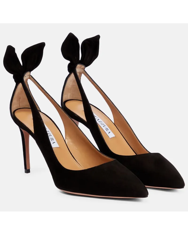 Aquazzura Pumps Bow Tie 85 in suede Nero